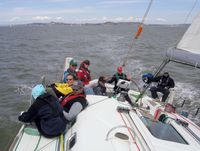 11 Cruising home after the race on Sunday